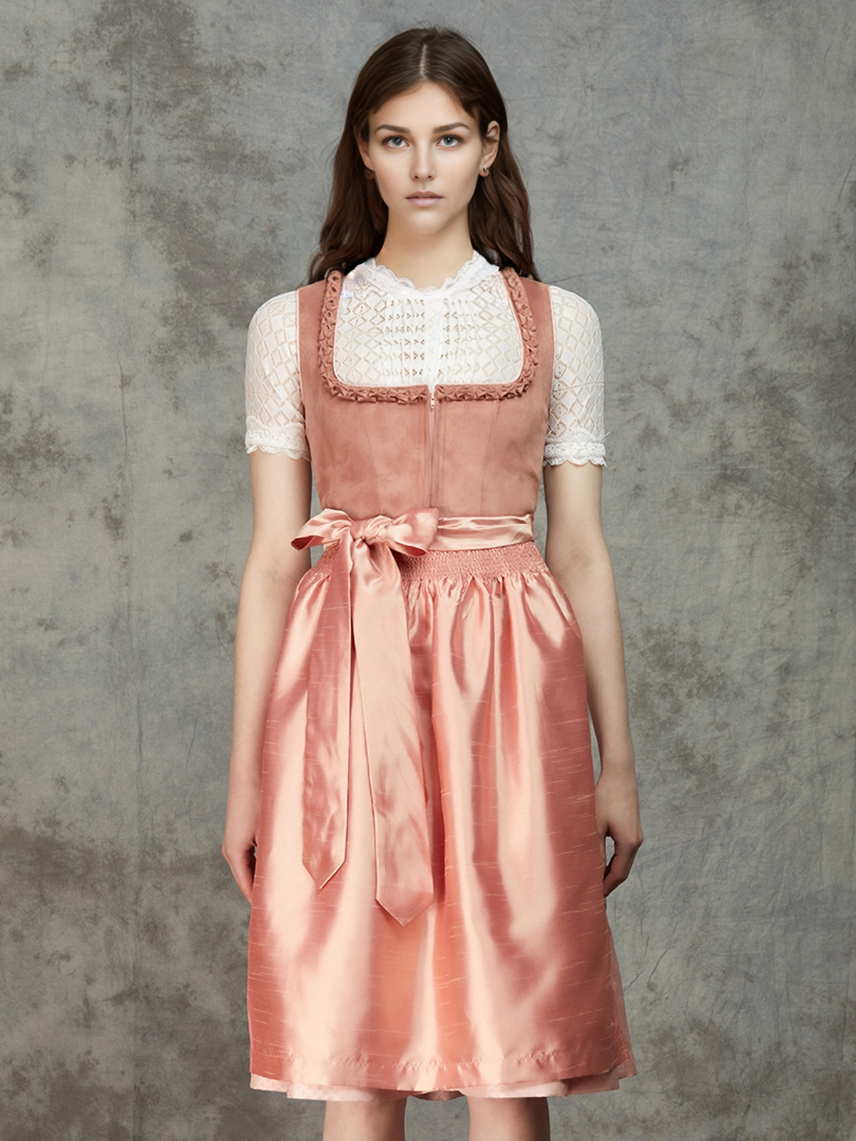 Modernes Dirndl in Rosa mit schmeichelndem Schnitt