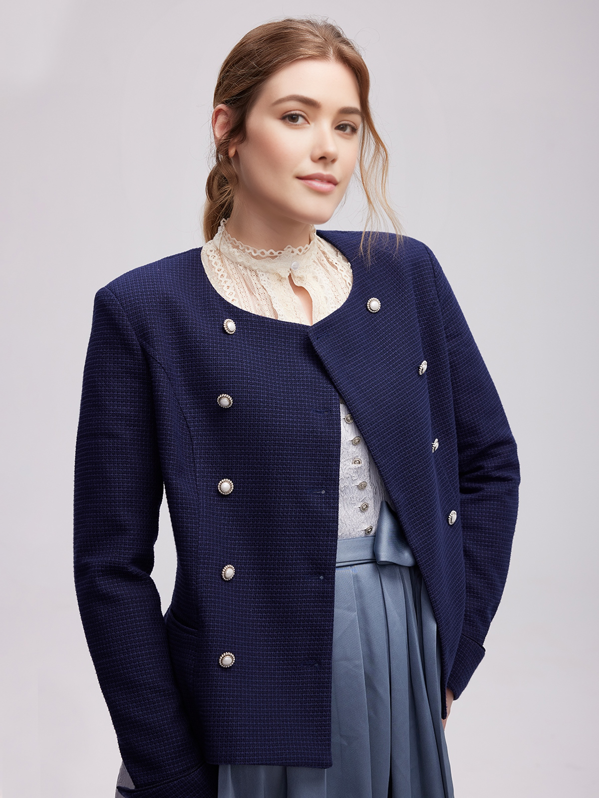 Dirndl mit Reißverschluss in Blau