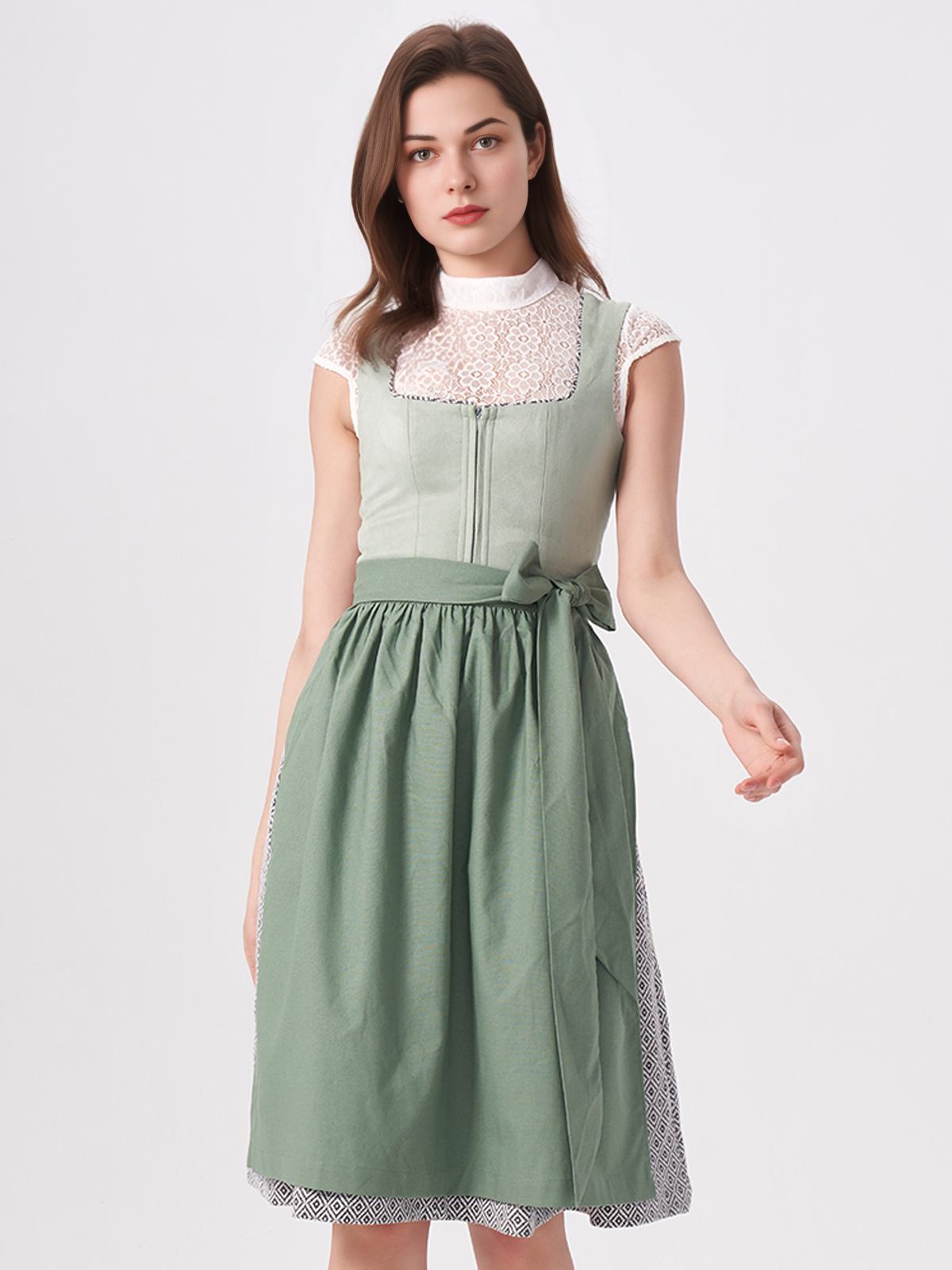 Wildleder Dirndl in Grün